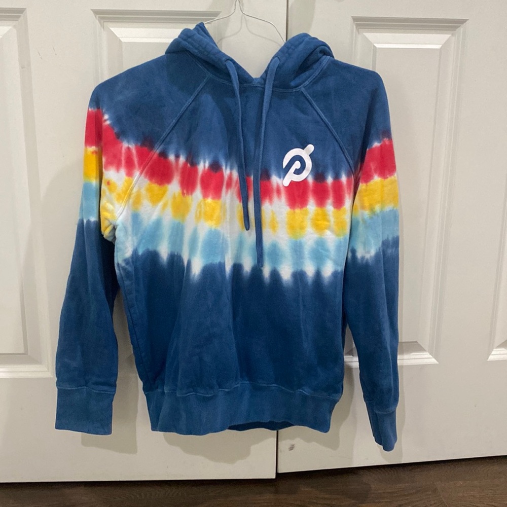 Tie Dye Peloton hoodie Sweatshirt small (spiritual gangster)